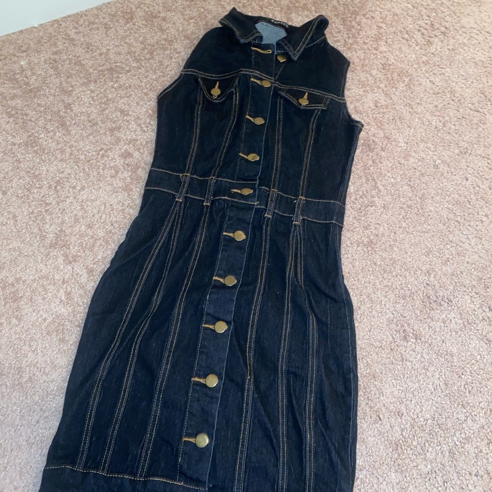 BANJUL DARK JEAN BUTTON UP DRESS